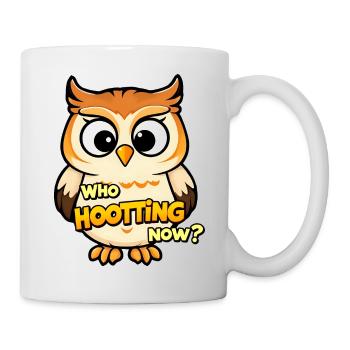 Hibou fantaisiste Portrai - Mug blanc - blanc - Droite