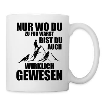 Wandern Hiking Sport Berge - Tasse - Weiß - Rechts