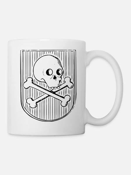 Schädel und Knochen - Tasse - Weiß