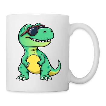 Coole Dino Rocks Sonnenbrille - Tasse - Weiß - Rechts