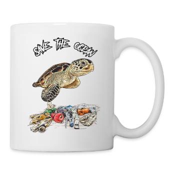 Sauvons l’océan // Pollution - Mug blanc - blanc - Droite