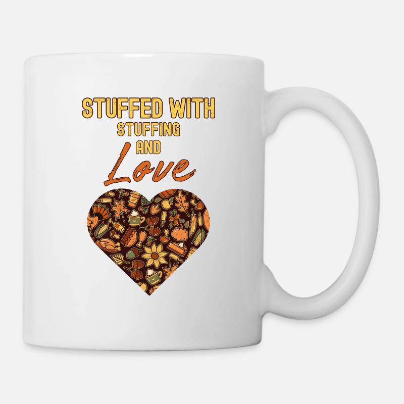 Herz-Thanksgiving - Tasse - Weiß