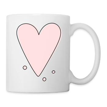 Gamme de cœurs modernes - Mug blanc - blanc - Droite