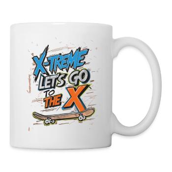 Lets Go to the X Skateboard Rough Scribbles. - Mug - white - Right