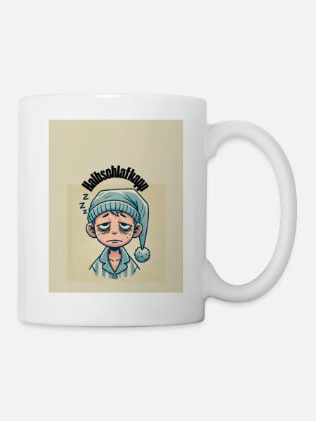 Halbschlafkapp - Tasse - Weiß