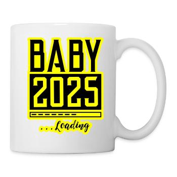 Baby 2025 Loading Babyshower - Tasse - Weiß - Rechts