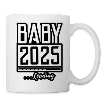 Baby 2025 Loading Babyshower - Tasse - Weiß - Rechts