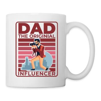 Papa : L’influenceur d’origine - Mug blanc - blanc - Droite