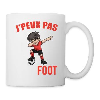 J Peux Pas J Ai Foot Football Enfant Garçon - Mug blanc - blanc - Droite