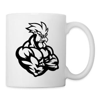 Coq Bande Dessinée - Mug blanc - blanc - Droite