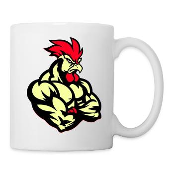 Coq Bande Dessinée - Mug blanc - blanc - Droite