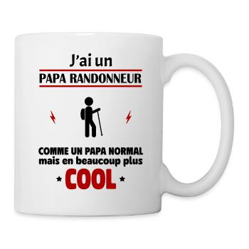 J'ai un papa randonneur, cadeau naissance, rando - Mug blanc - blanc - Droite
