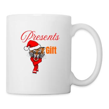 Weihnachtlicher Tiger - Tasse - Weiß - Rechts