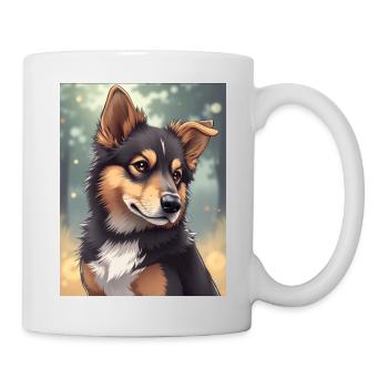 Süßer Hund im Anime-Stil - Tasse - Weiß - Rechts