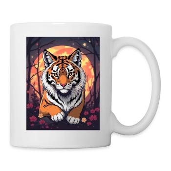 Majestätischen Tiger im Anime-Style - Tasse - Weiß - Rechts