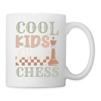 Coole Kinder spielen Schach Schach Schach Spiel - Tasse - Weiß - Rechts