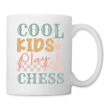 Coole Kinder spielen Schach Schach Schach Spiel - Tasse - Weiß - Rechts