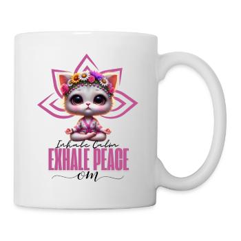 InhaleCalmExhalePeace - Tasse - Weiß - Rechts