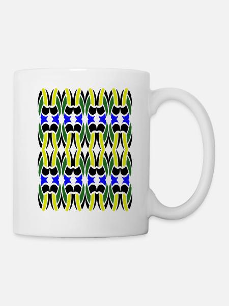 Design multicolore unique - Mug blanc - blanc