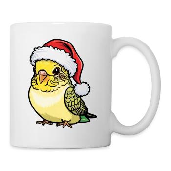 Budgie Christmas Cute Comic Hat - Mug - white - Right