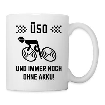 Ü50 Und Immer Noch Ohne Akku! (Fahrrad Rennrad B) - Tasse - Weiß - Rechts