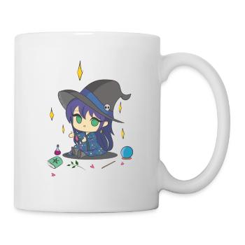 Sorcière mignonne avec chapeau et potions - Mug blanc - blanc - Droite