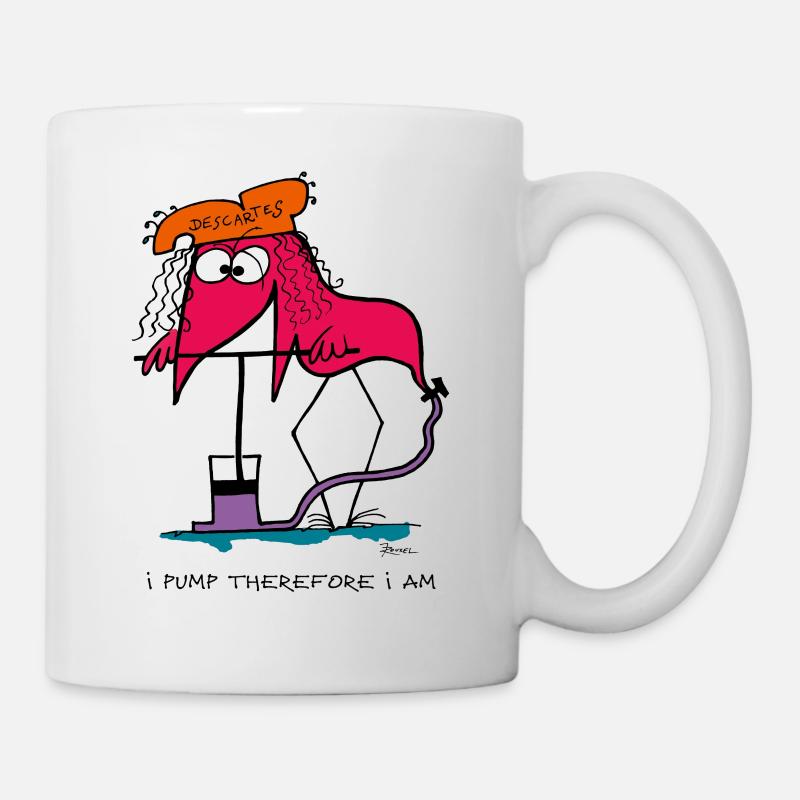Ich pumpe, also bin ich! (Englische Fassung) - Tasse - Weiß
