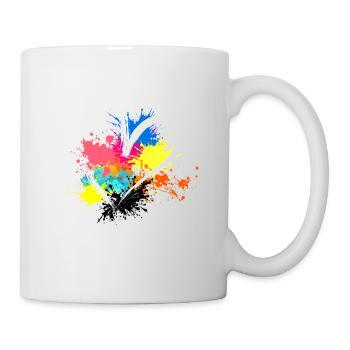 Discover: Vibrant Heart Design with Bold Colours - Mug - white - Right