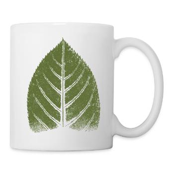 Blatt Buche / Buchenblatt - Natur & Wald BOTANISCH - Tasse - Weiß - Rechts