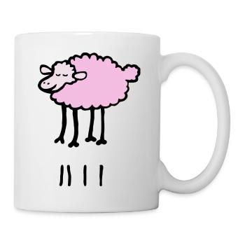 Rosa Schaf - Tasse - Weiß - Rechts