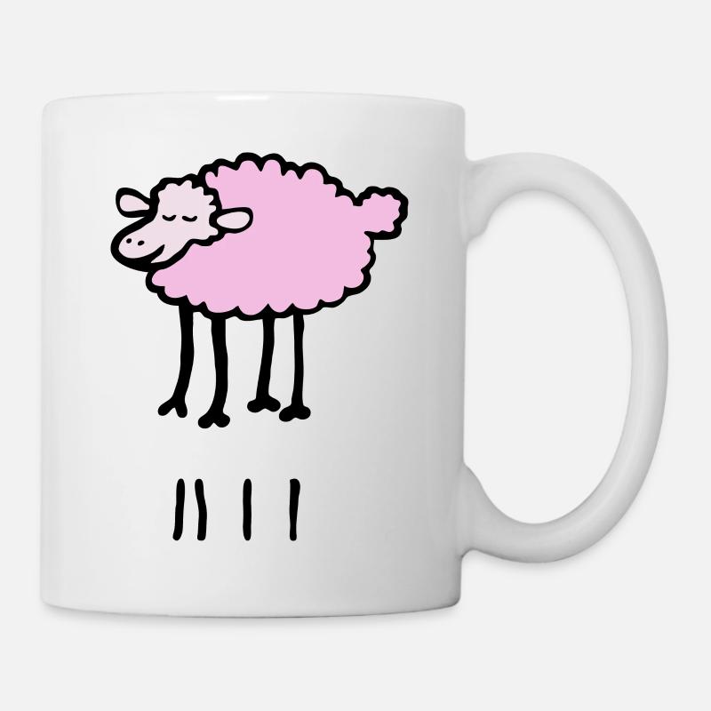 Mouton rose - Mug blanc - blanc
