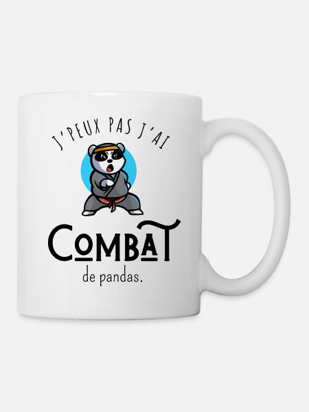 J’peux pas j’ai combat de pandas - humour - Mug blanc - blanc