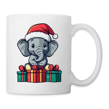 Cadeaux de Noël éléphant - Mug blanc - blanc - Droite