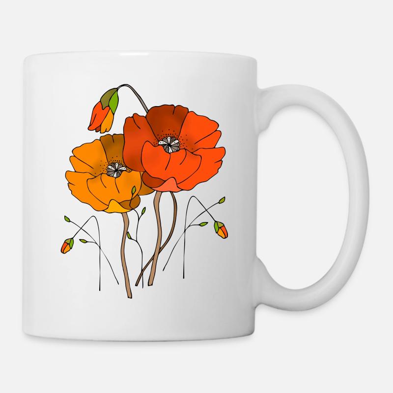 Blumen - Tasse - Weiß