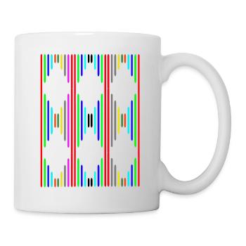 Rautenmuster - Tasse - Weiß - Rechts
