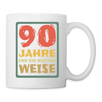 Weisheit 90 - Tasse - Weiß - Rechts