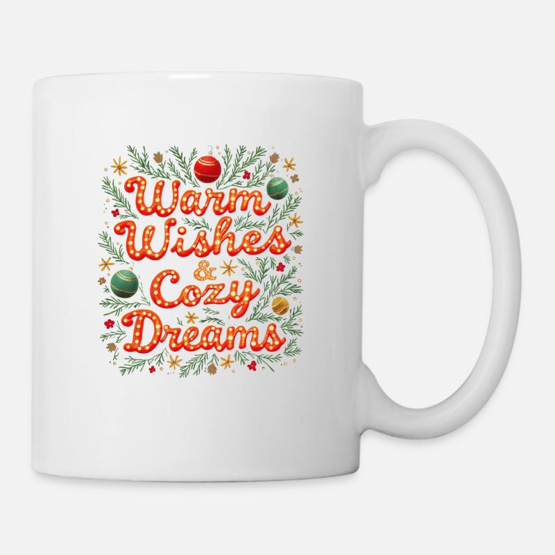 Playful and Elegant Christmas Graphic Art - Mug - white