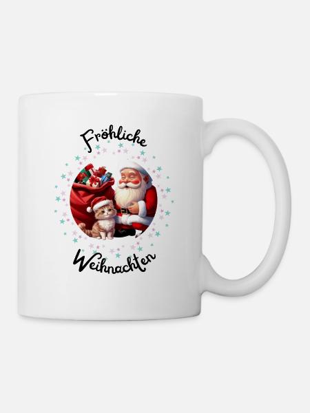 Fröhliche Weihnachten - Tasse - Weiß