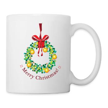 Merry Christmas ! Merry Christmas 2024 Wreath - Mug - white - Right