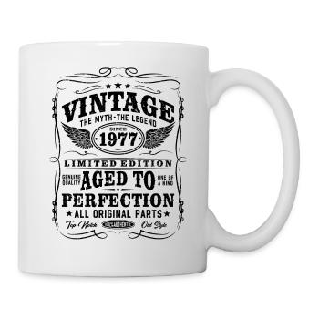 Vintage, 1977, Vintage, Cadeau d’anniversaire - Mug blanc - blanc - Droite