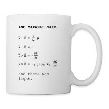 Maxwell-Gleichungen - Tasse - Weiß - Rechts