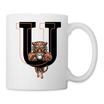 Buchstabe u Tiger - Geschenkidee - Tasse - Weiß - Rechts