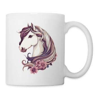 Horse with flowers - Mug - white - Right