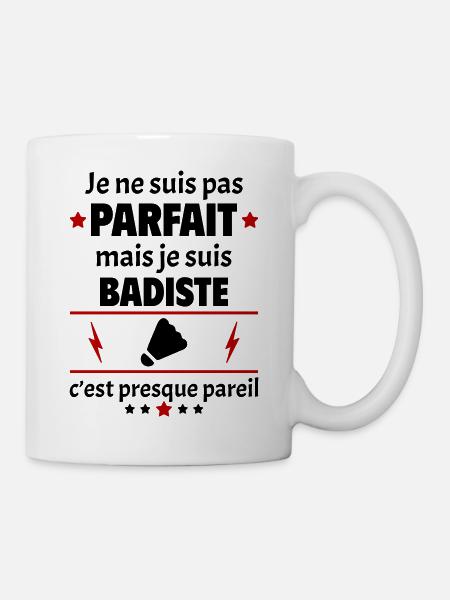 Pas parfait mais badiste, noël, fête des pères - Mug blanc - blanc