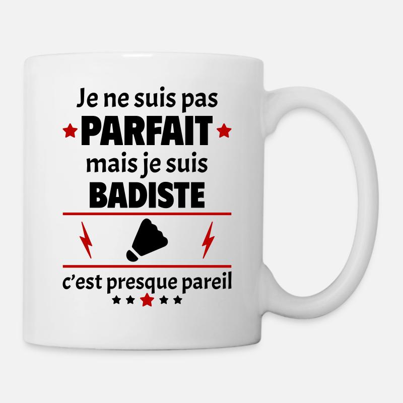 Pas parfait mais badiste, noël, fête des pères - Mug blanc - blanc