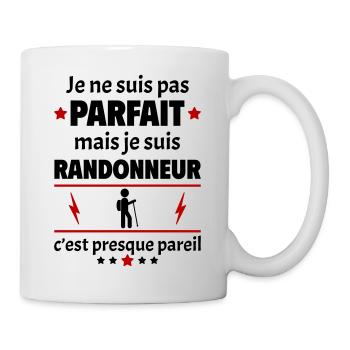 Pas parfait mais randonneur, fête des pères, noël - Mug blanc - blanc - Droite