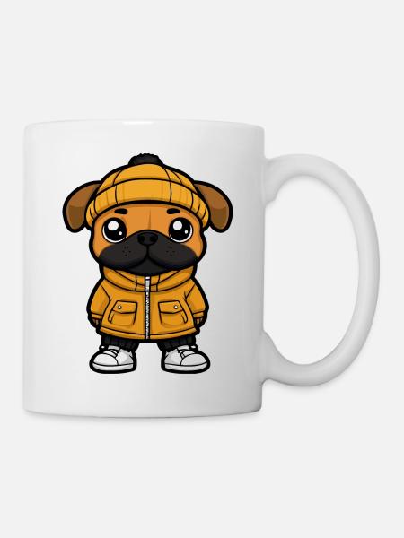 Boxer Dog Cartoon - Mug - white