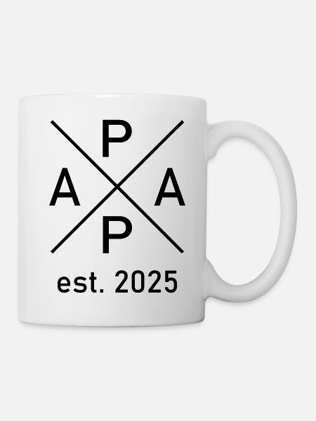 Papa 2025 - Tasse - Weiß