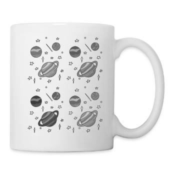 Planet pattern grayscale - Mug - white - Right
