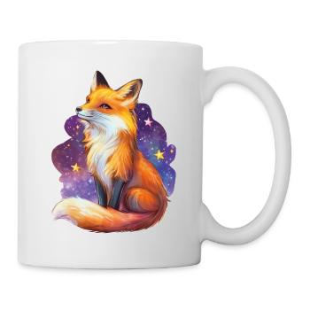 Renard et ciel étoilé - Mug blanc - blanc - Droite